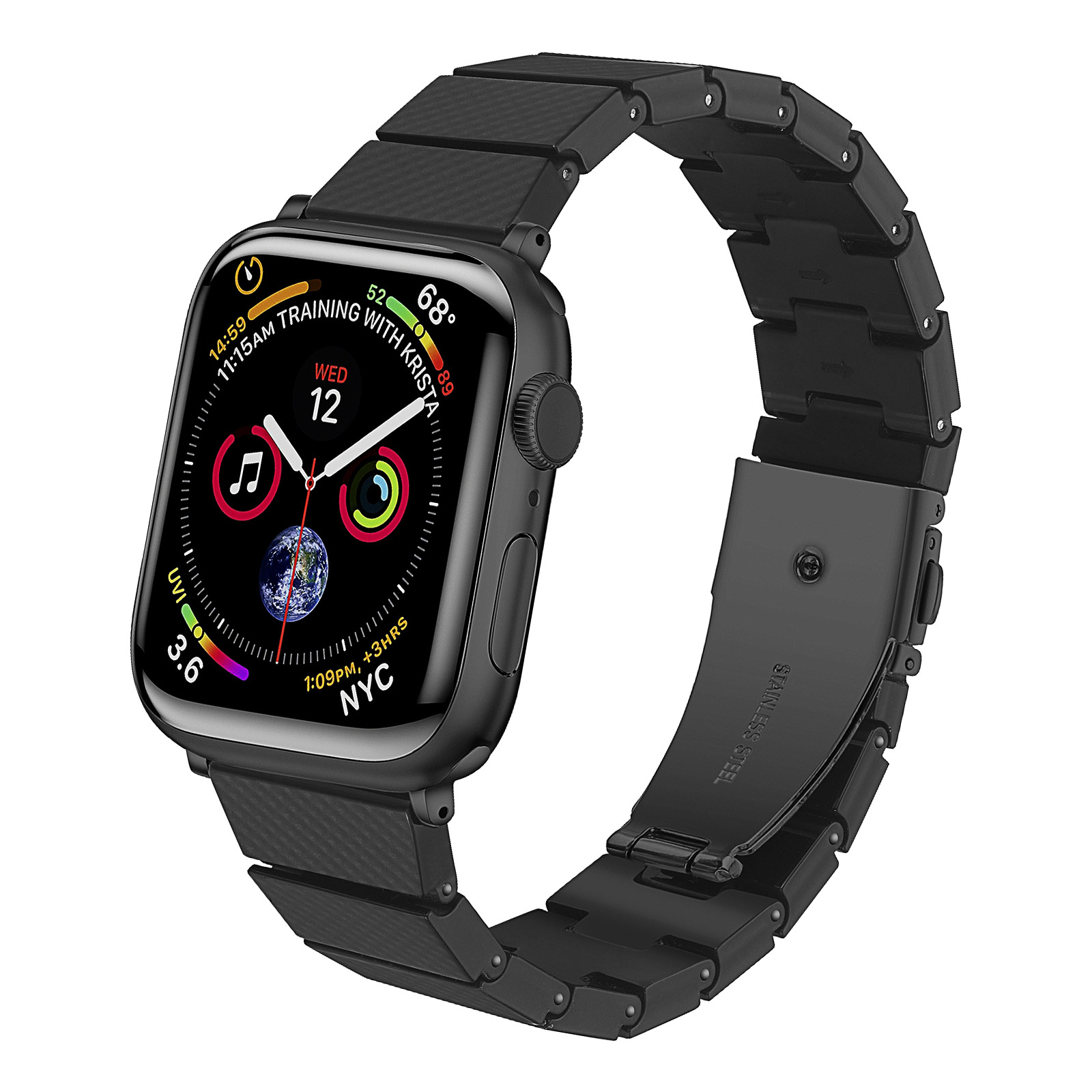 适用苹果applewatch华为三星手表树脂保护壳一体套装树脂表带全套