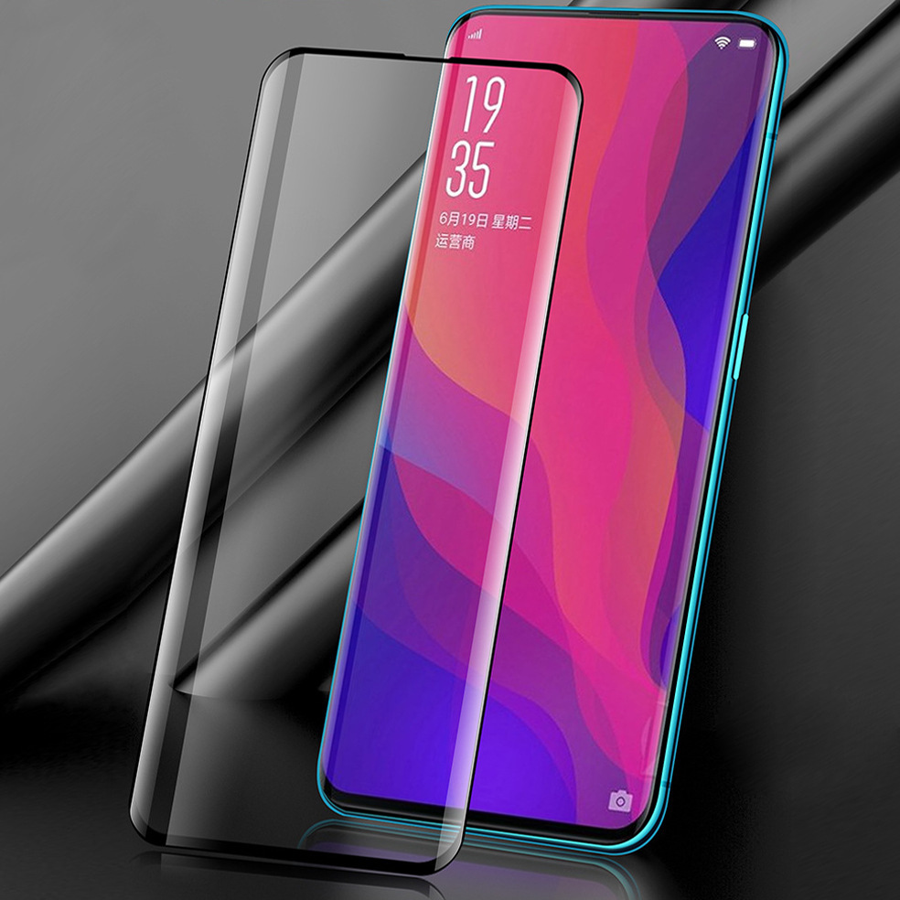 适用opporeno4pro全胶钢化膜findx2手机膜reno5pro玻璃膜reno3p