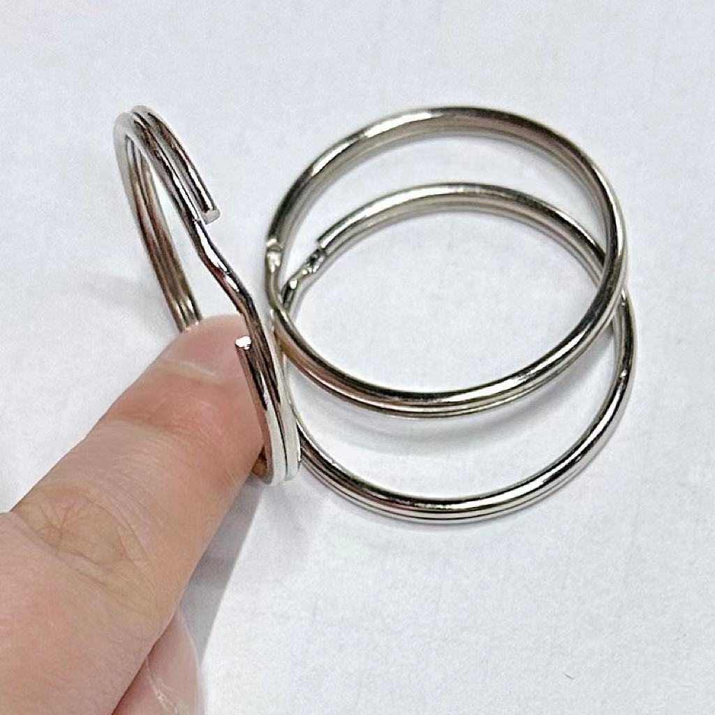 factory direct sales outer diameter 3.8cm key ring circle white double ring aperture flat ring curtain ring ornament hanging ring
