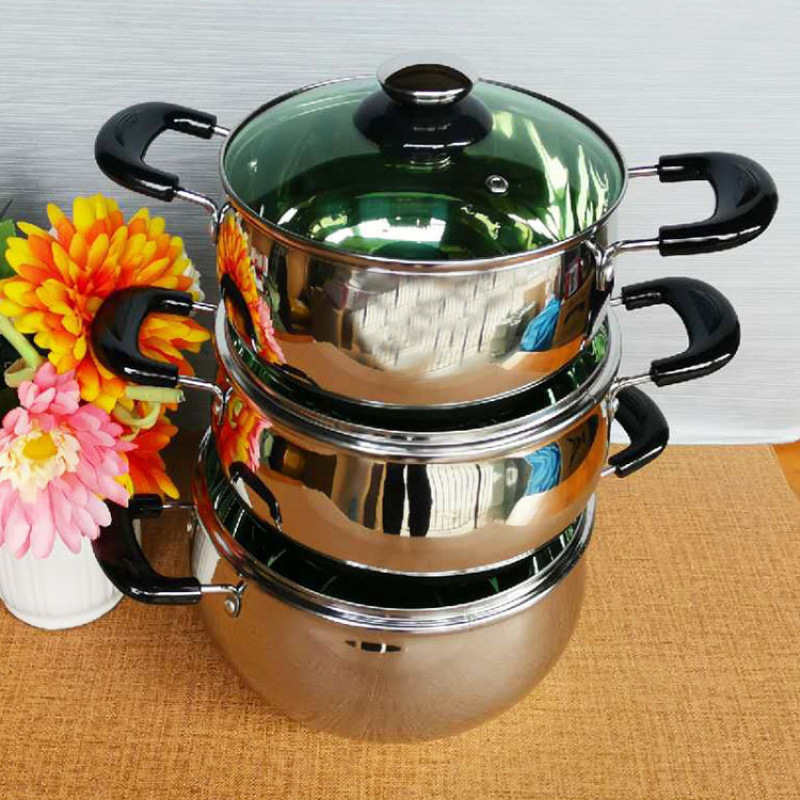 factory direct deliver 10 pcs set pearl stainless steel soup pot thickened stainless steel soup pot induction cooker universal household