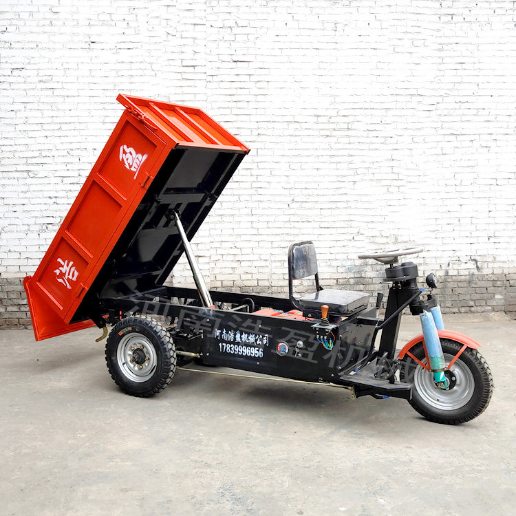 直销现货 1t-4t电动翻斗车 自卸电动工程车 工地三轮电动翻斗车