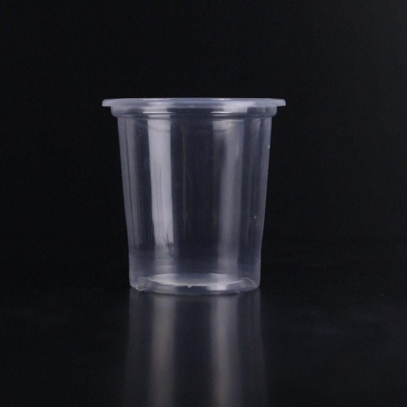 一次性杯子塑料6安透明加厚防烫热饮水杯茶杯商用大号航空杯子