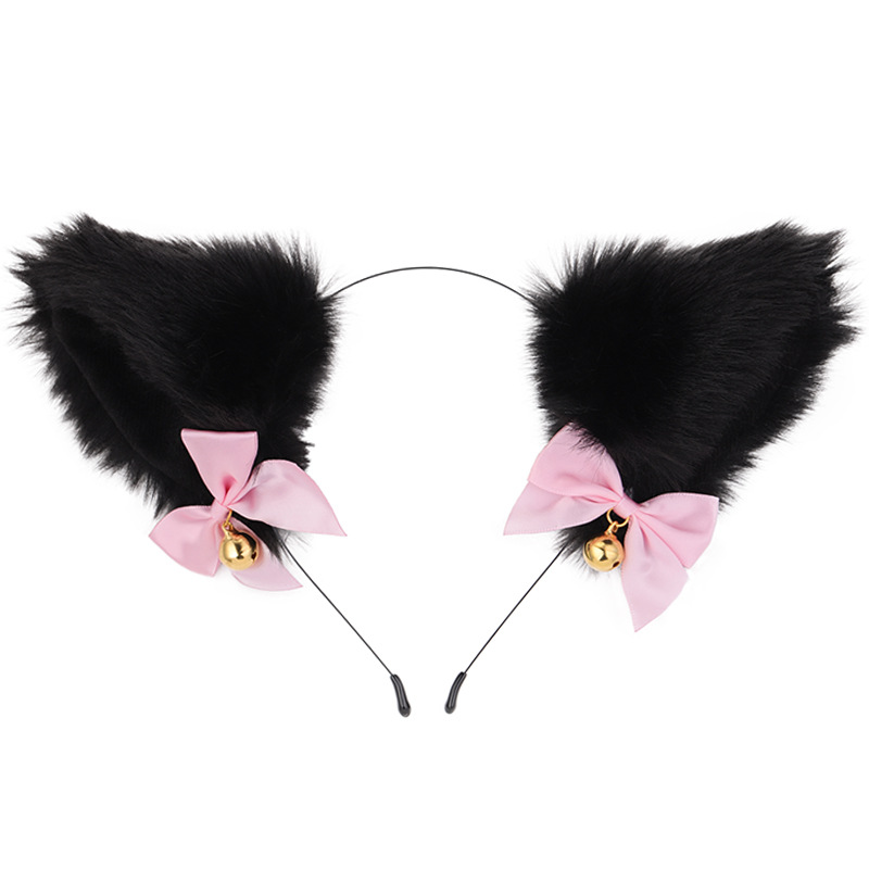 Amazon Cross-Border Cat Ears Bell Headband Cos Cat Girl Hair Accessories Christmas Halloween Headdress Accessories