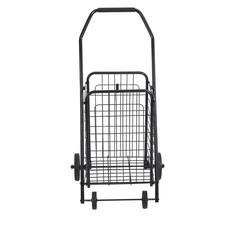 铁丝购物车家用拉货老人买菜车商场拉杆小拉车购物车铝合金购物车2轮