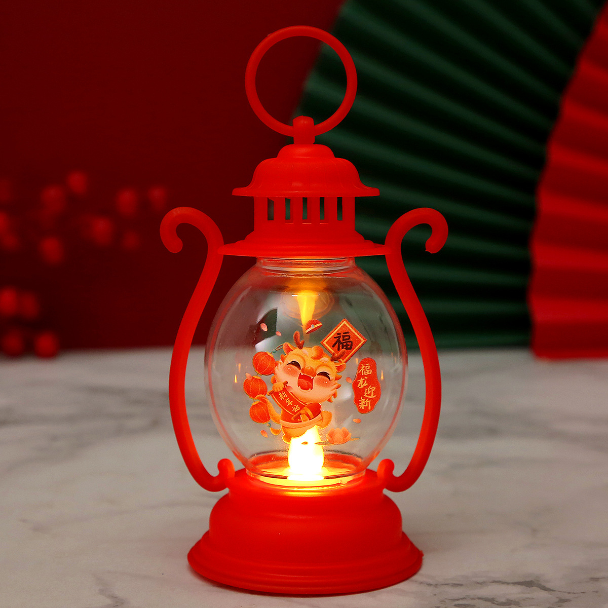 New Year Small Gift Children's Light-Emitting Portable Lantern Dragon Year Spring Festival Small Bell Pepper New Year Small Gift Lighting Pendant