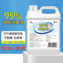 95%酒精乙醇消毒液 大桶火疗拔火罐家用美甲清洁火锅燃料95度2.5L