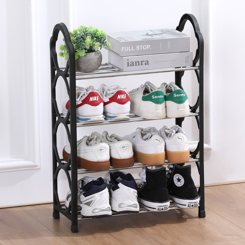 Simple Shoe Rack Household Multi-Layer Economical Dormitory Shoe Cabinet Door Dustproof Storage Artifact Small Shoes Shelf Large Capacity