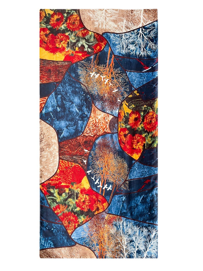 2023 Spring and Summer Ethnic Style Sunscreen Scarf Women's Long Shawl Travel Beach Vacation Beach Towel Wholesale