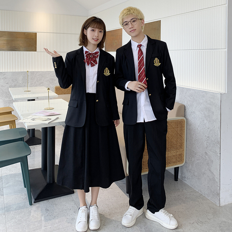 学院风班服套装韩国高中生运动会秋季学生初中校服西服合唱演出服