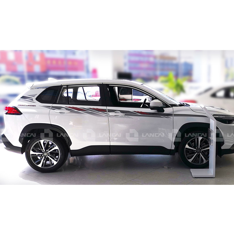 适用于卡罗拉锐放锋兰达改装汽车拉花车身彩条腰线车贴-阿里巴巴
