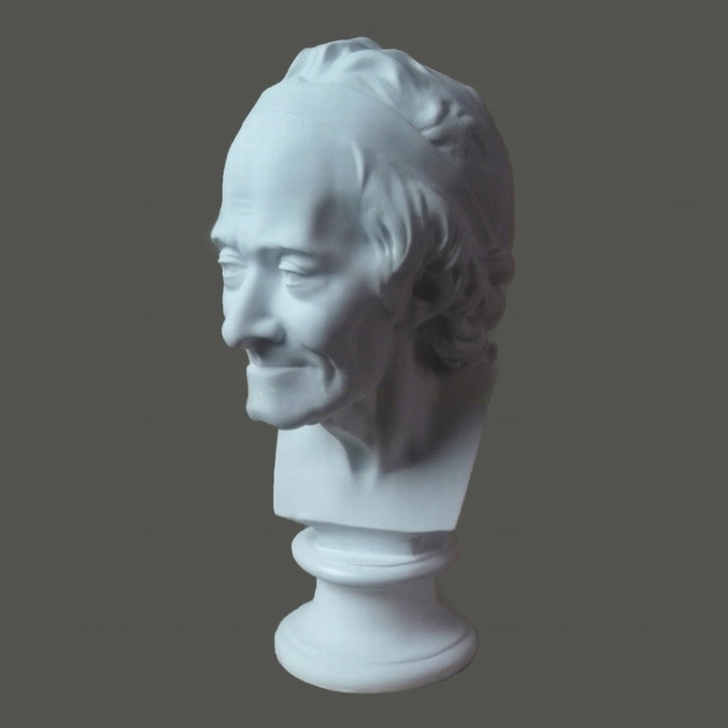 ins风50cm树脂伏尔泰石膏头像雕像雕塑欧式别墅酒店会所玄关摆件