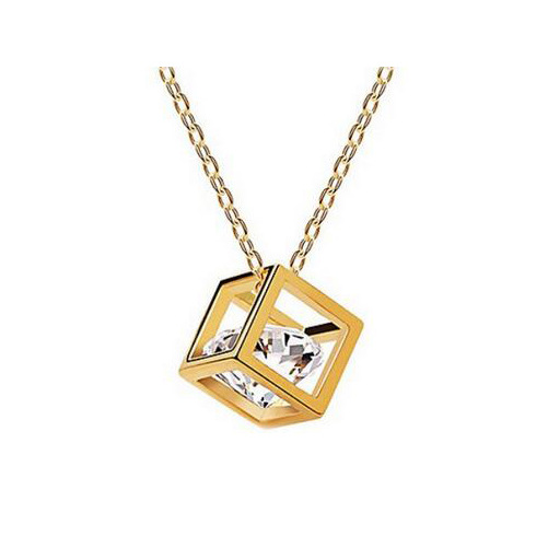 跨境ebay 速卖通热卖时尚 爱情魔方吊坠情侣正方形项链 欧美日韩