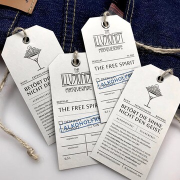 美式复古牛皮纸服装挂卡成分标签logo烫金触感纸衣服吊牌麻绳