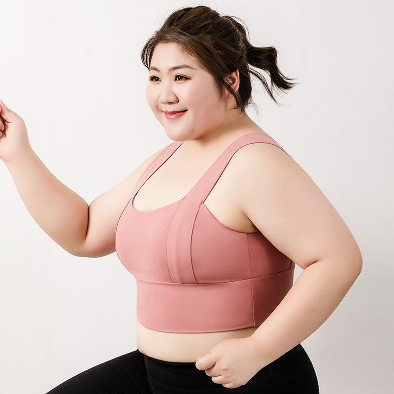 运动文胸大码200斤胖mm防下垂全罩杯大胸显小收副乳缩胸内衣女95d