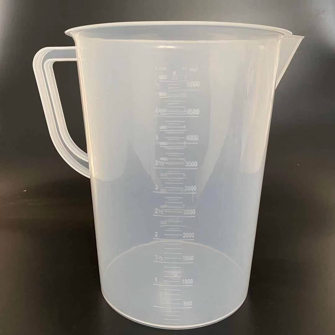 加厚5000ml毫升量杯 烧杯 5升量杯带刻度pp 奶茶蛋糕烘焙带手柄