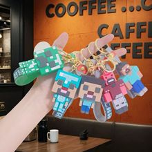 跨境创意我的世界3D沙盒游戏钥匙扣Minecraft情侣包包挂件礼品