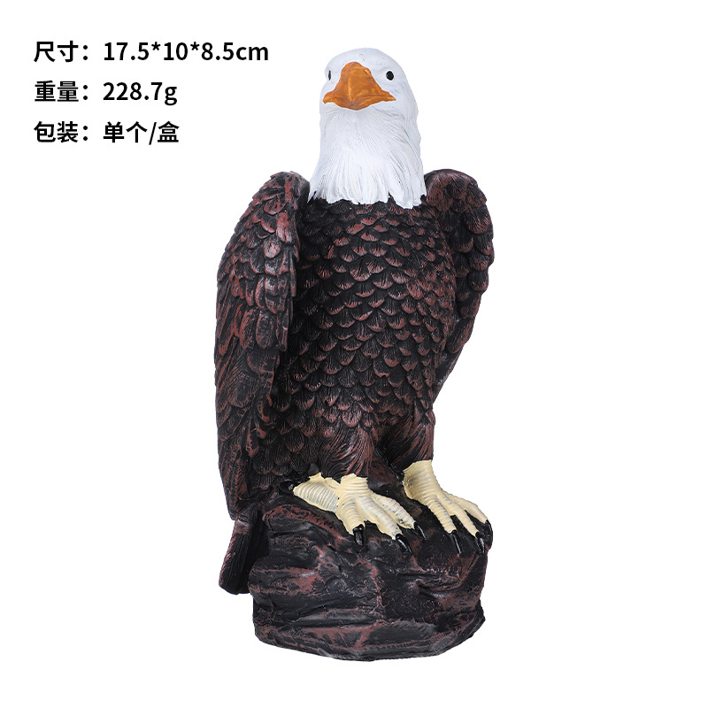 Cross-Border New Eagle Decoration Carving Model Bird Home Decoration Pastoral Style Desktop Resin Crafts