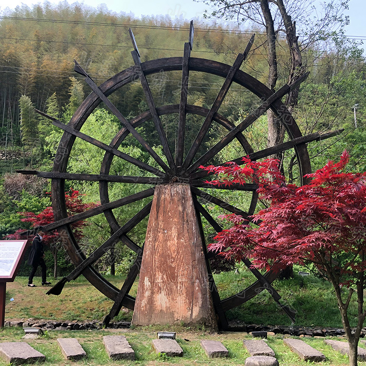 公园创意旋转情侣子母筒车 农耕体验园网红互动道具 兰州黄河水车