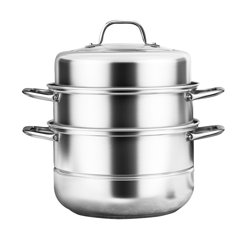 Kangbach Stainless Steel Steamer 304 Food Grade Household Thickened Multi-Layer Pot for Steaming Fish Cooking Integrated Pot Wholesale