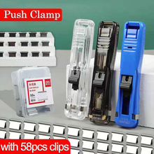 New Push Clip Stapler Staple Remover Binder Push Clamp Tape