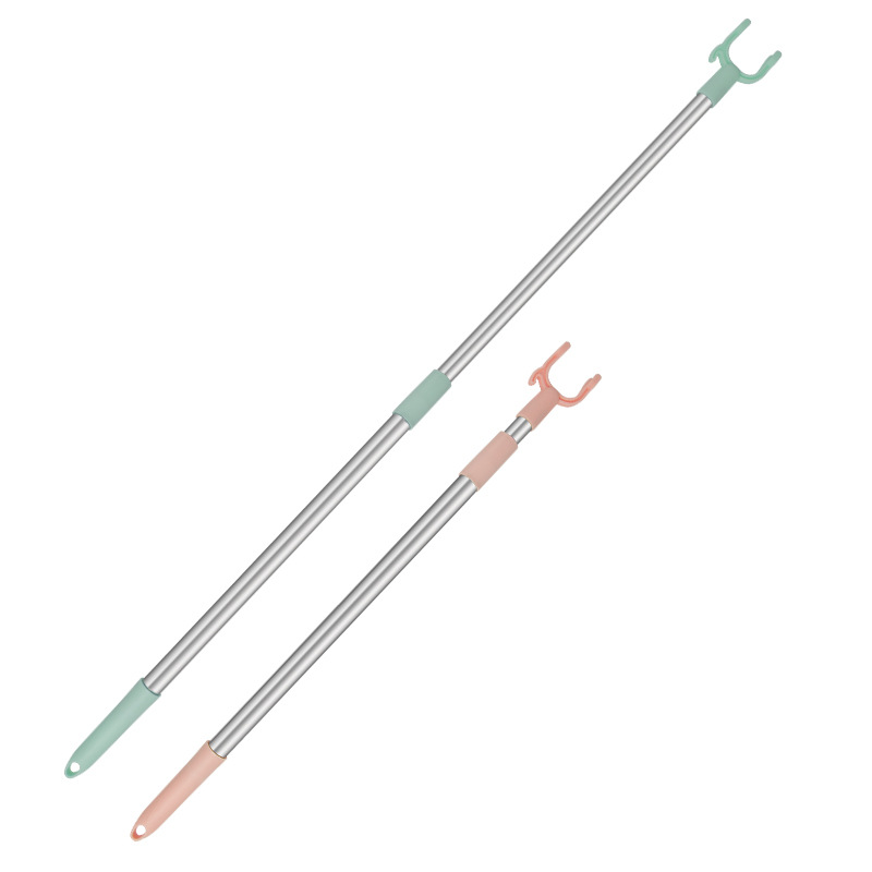 3ew1撑衣杆家用晾衣叉取衣服叉衣伸缩挑衣杆头凉学生挂晒衣杆棍丫