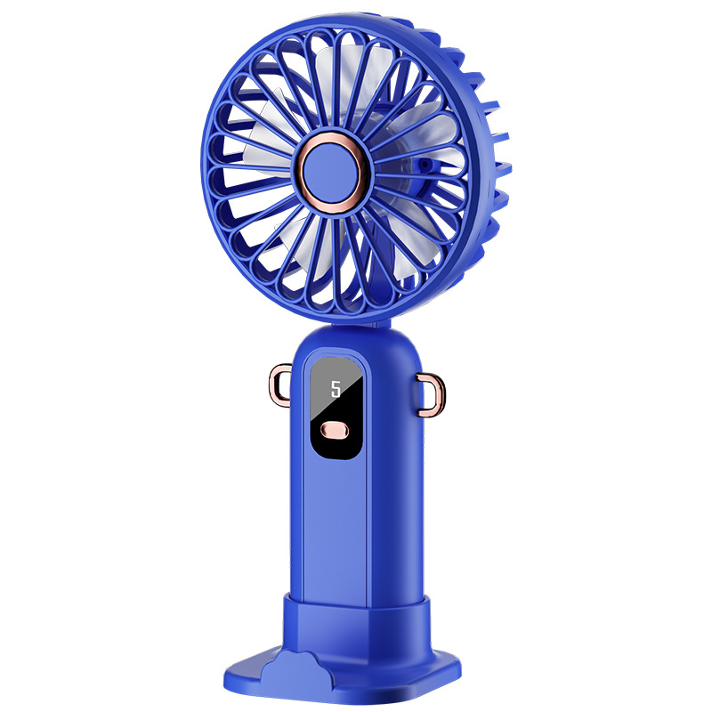 Small Handheld Fan Rechargeable Long Endurance Desktop Mini Folding USB Dormitory Portable Cross-Border Halter Fan