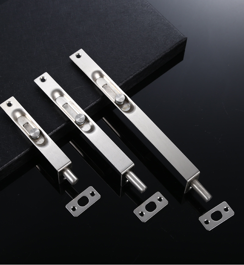 暗插销双开门加长隐藏门栓防盗暗装天地插销不锈钢子母门隐形插销