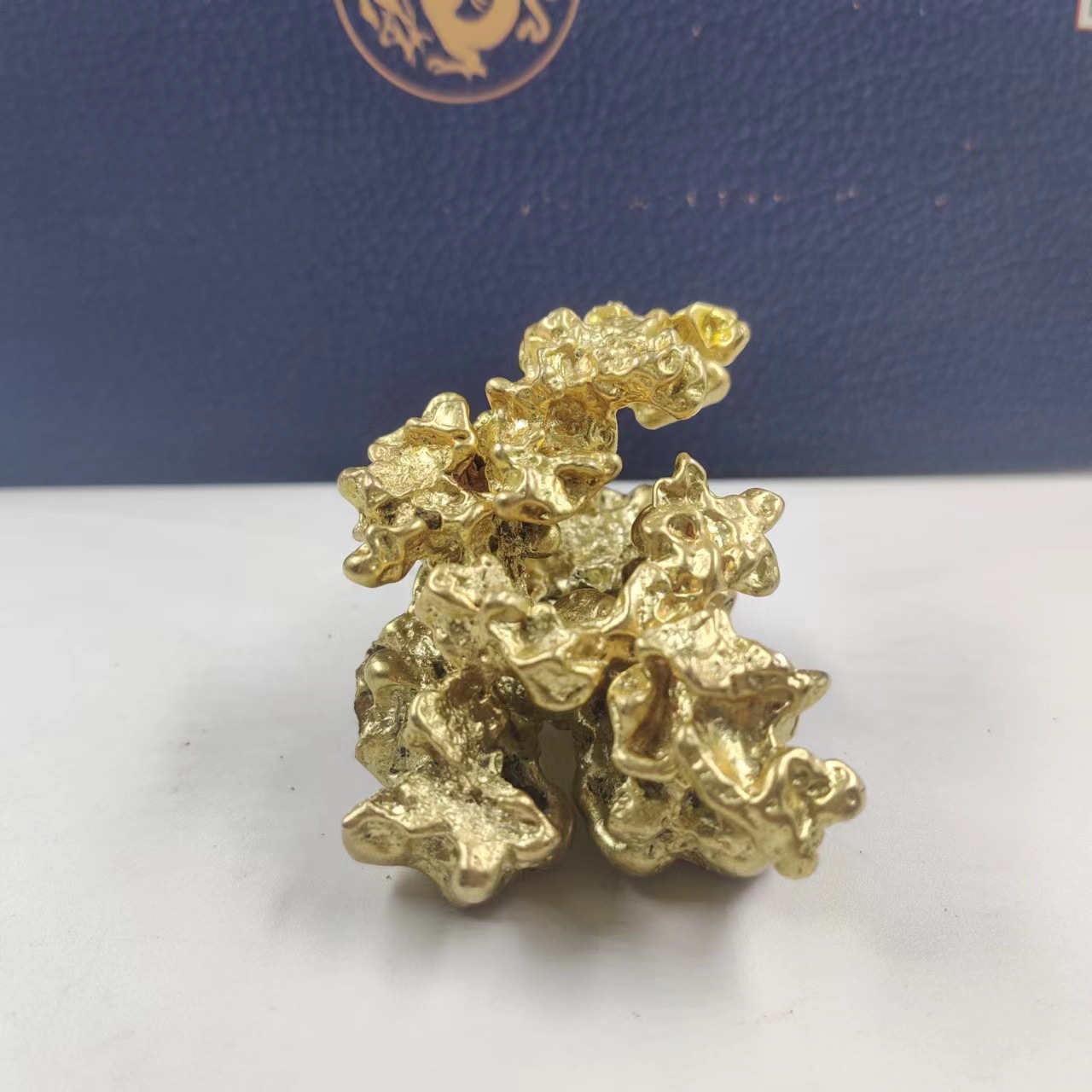 天然狗头金新疆阿尔泰金陨石摆件吊附手把件小金块