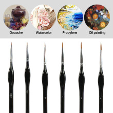 7/6pcs Professional Sable Hair Paint Brushes Set Miniature跨