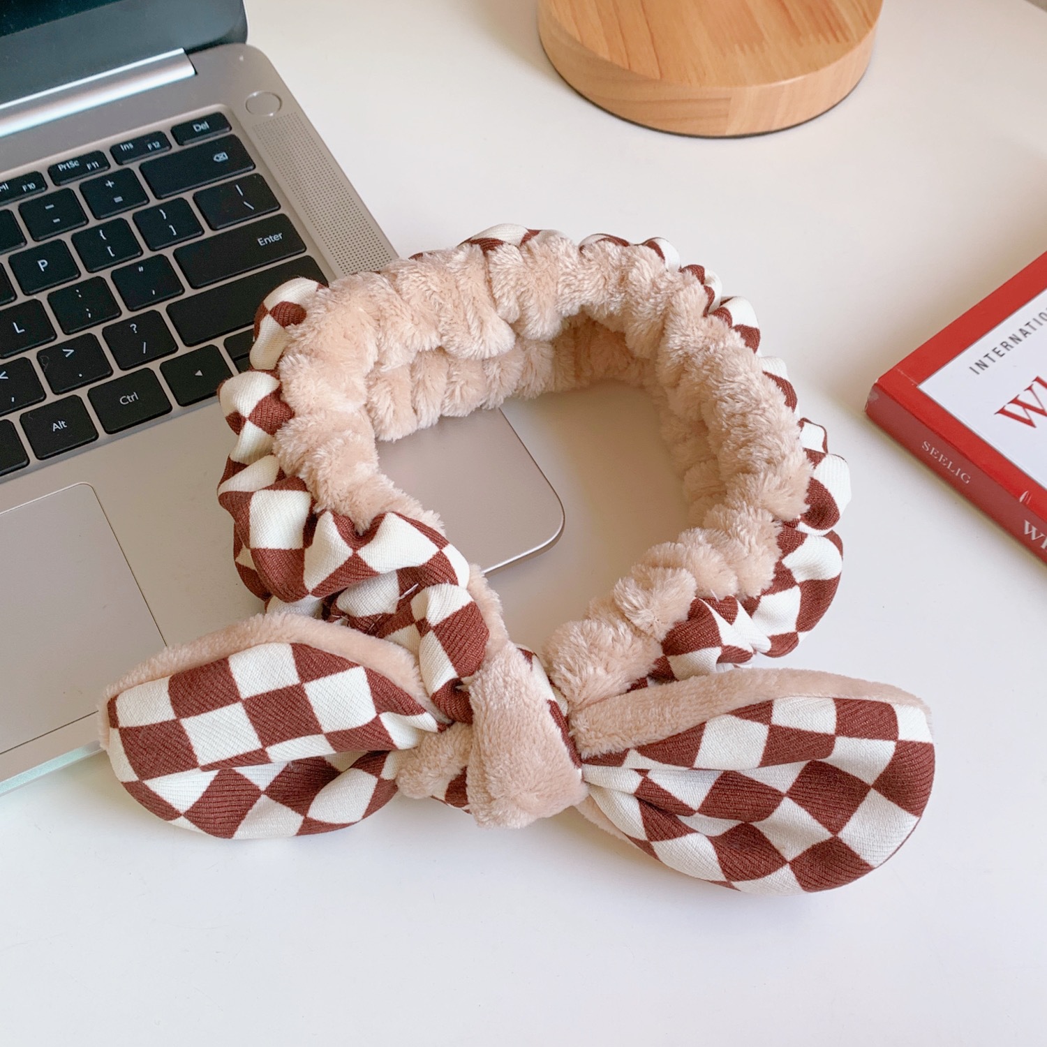 可爱大蝴蝶结毛绒洗脸发带甜美少女心束发带敷面膜发箍发饰头饰萌