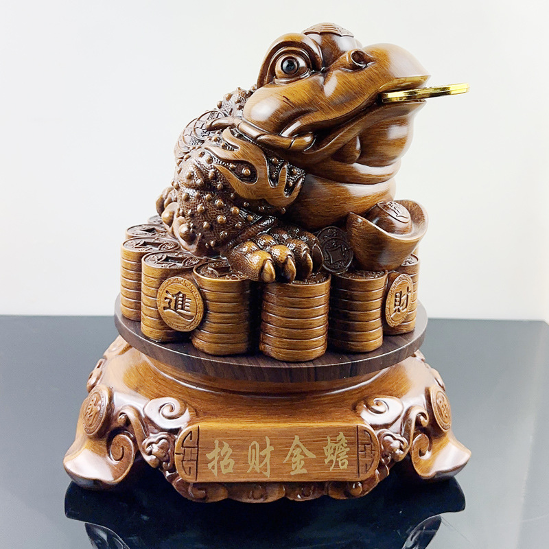 Ebony Golden Toad Toad Decoration Three Feet Golden Cicada Office Home Shop Opening Gifts Wholesale