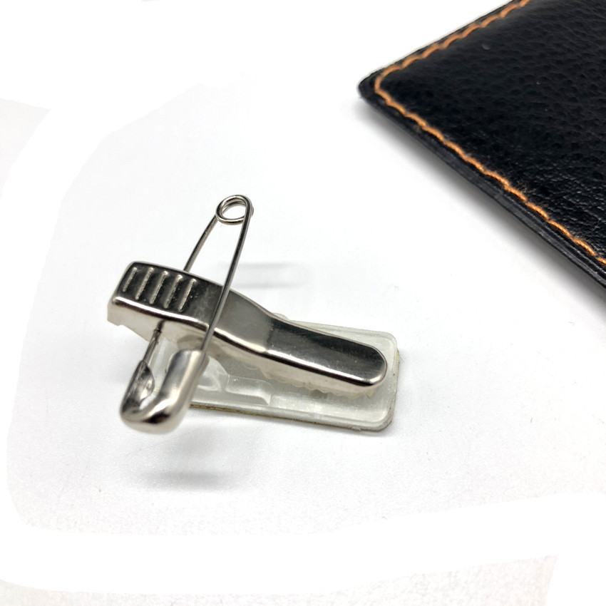 工牌夹子扣健康证证件夹证件夹套挂脖护士胸卡夹子工牌加别针式