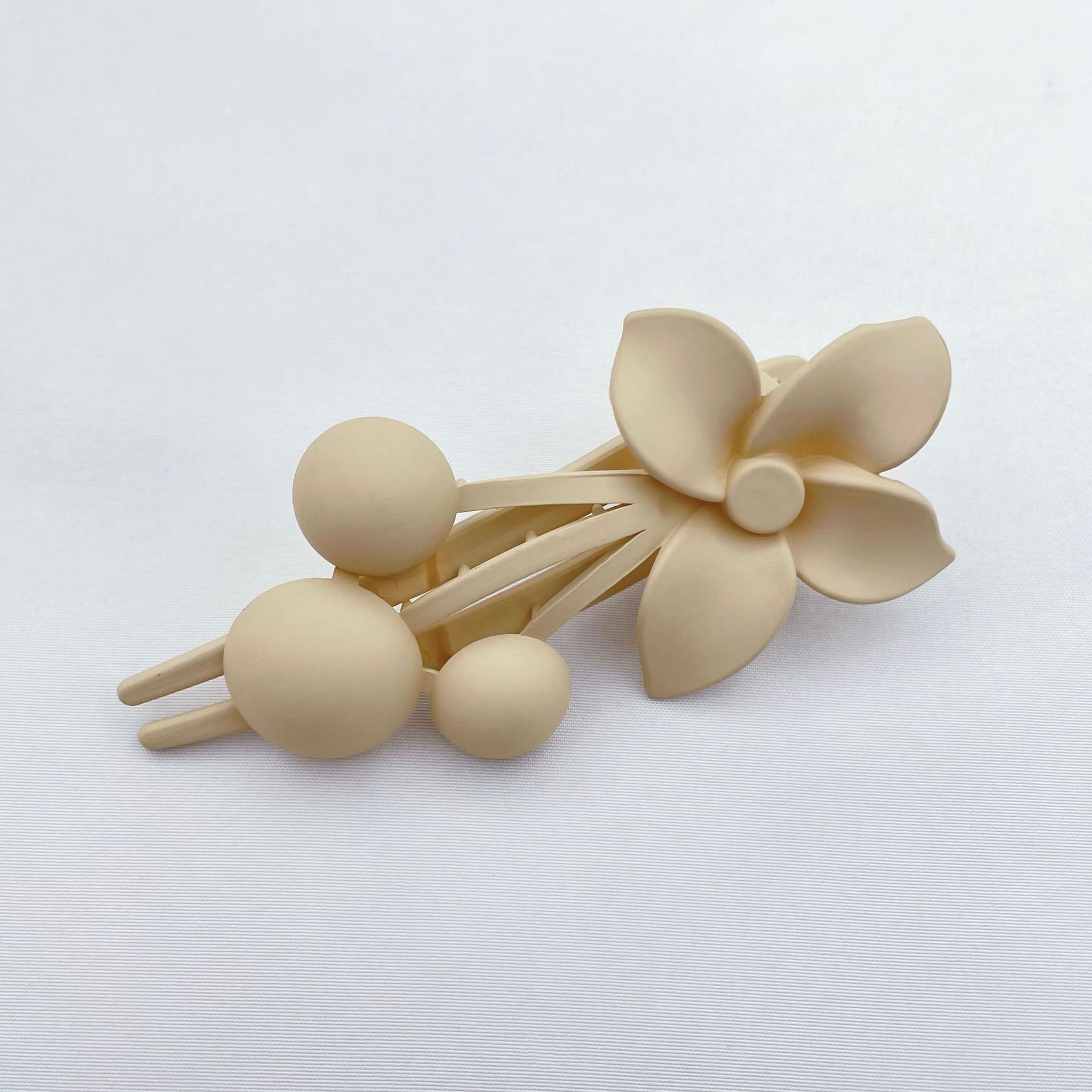 Cross-Border New Flower Duckbill Clip Frosted Texture Large High Ponytail Updo Hair Clip Hair Accessories Headdress Wholesale