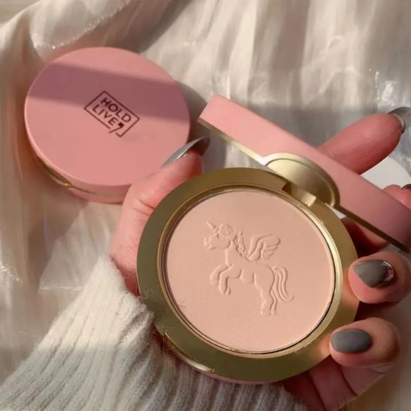 hold live空气持妆粉饼 独角兽遮瑕控油持久防水定妆粉底干湿两用