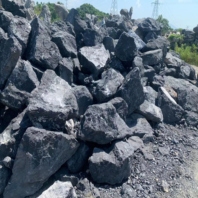 江西黑山石园林景观石庭院小区置景石枯山水天然假山石产地直销