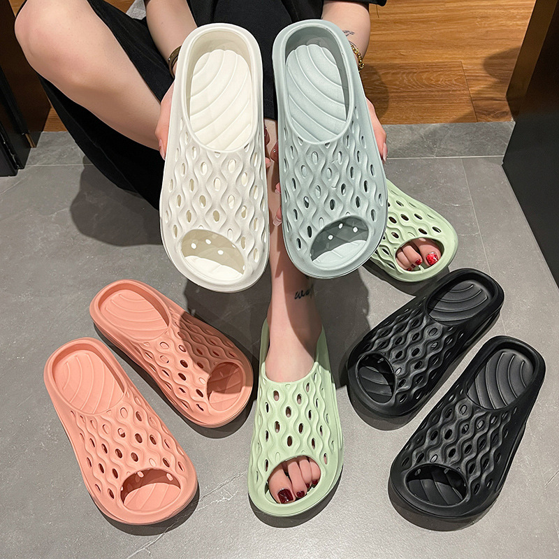 夏季洞洞家居凉拖鞋女士室内防滑包头居家塑料拖鞋家用男-阿里巴巴