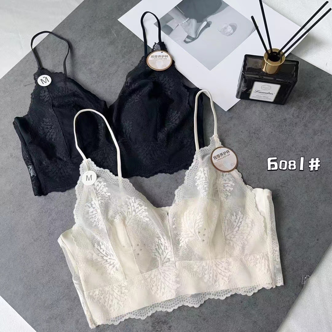 Huizhixin 6081 Lace Mesh Thin Rabbit Ear Cup Breathable Underwear Tube Top Women's Backless Bra Spring New