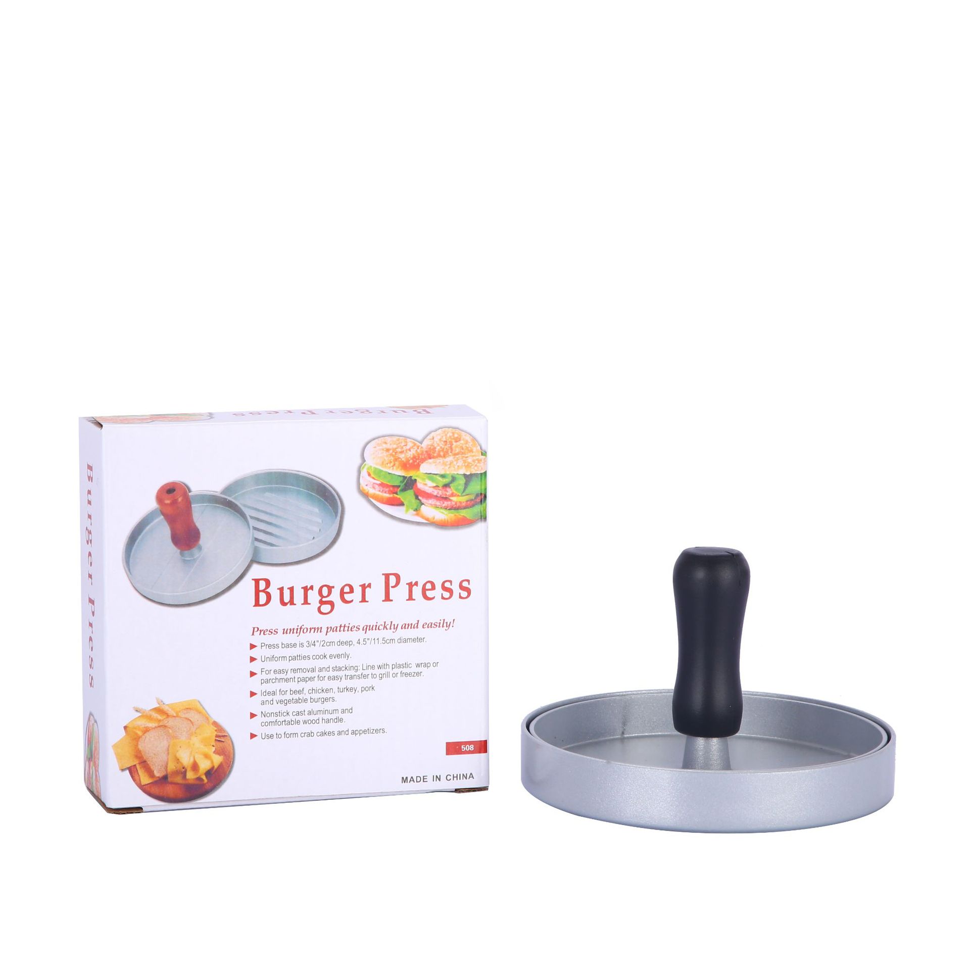 Factory Direct Supply Hamburger round Meat Pressing Machine Non-Stick Meat Cake Mold Household Rice Ball Sandwich Baking Utensils