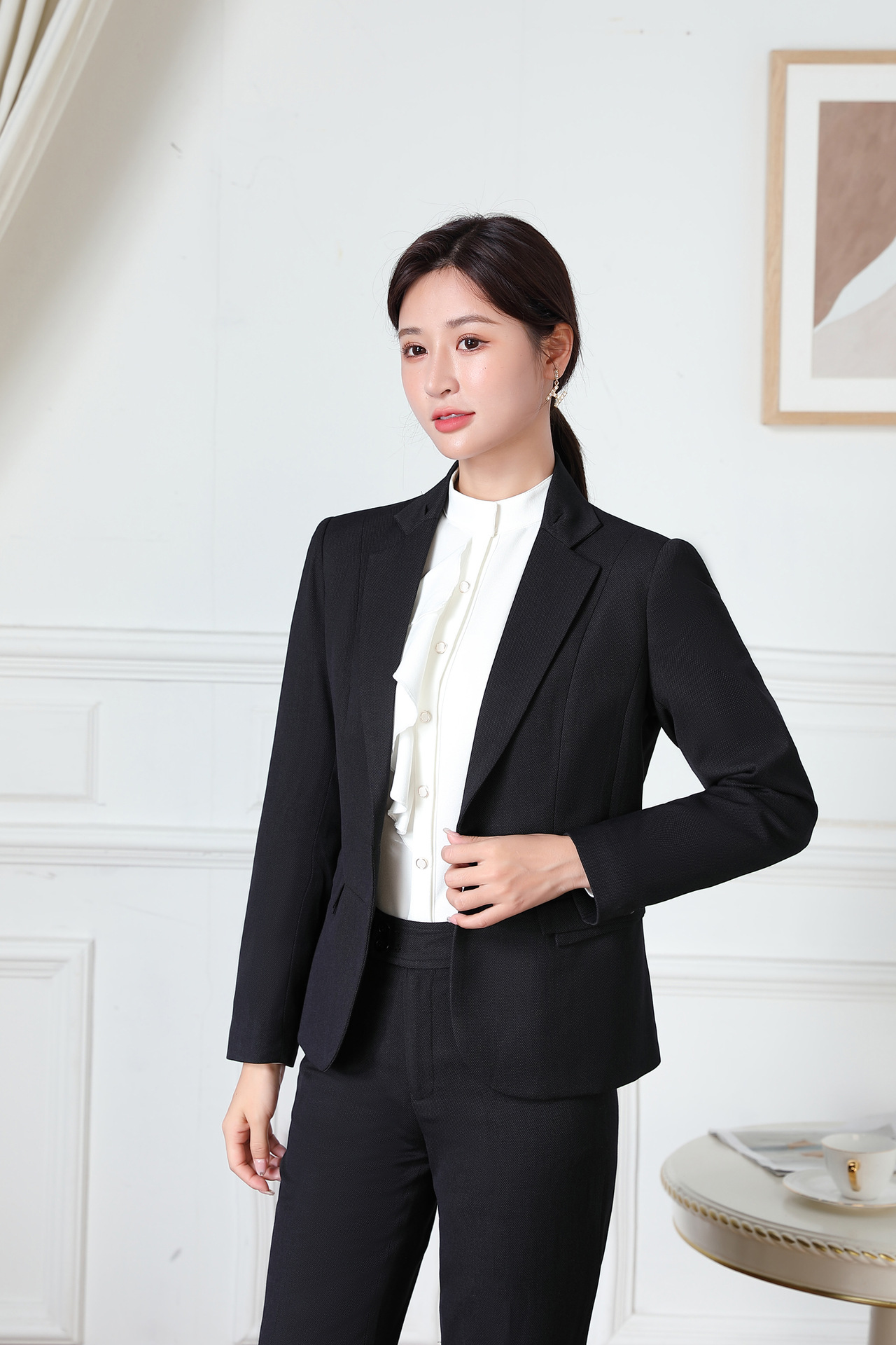 新款平安女西装工作服外套银行职业装大码套装修身平安西服工服