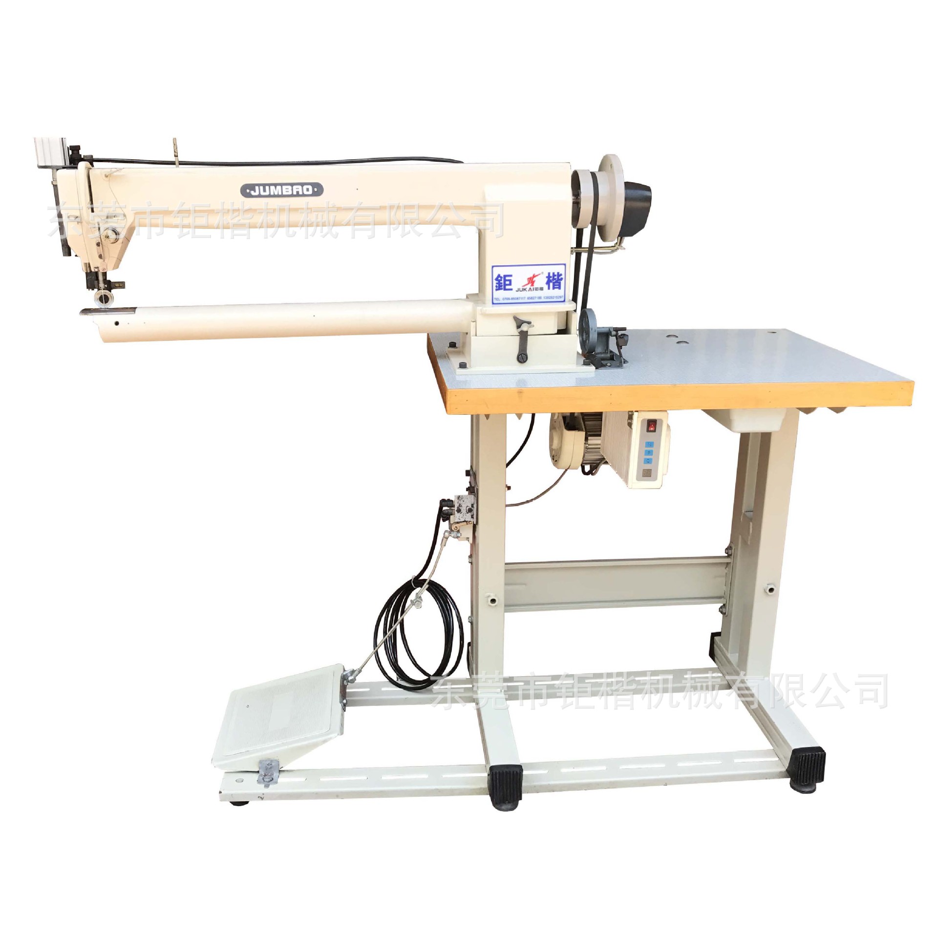 钜楷牌长臂筒状横向缝纫机(灯罩机) tc-2126型 臂长600滚轮送料