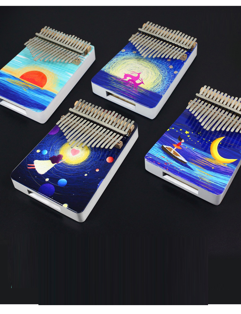 柯锐kerus卡林巴拇指琴kalinba乐器手指琴彩绘17音工厂外贸