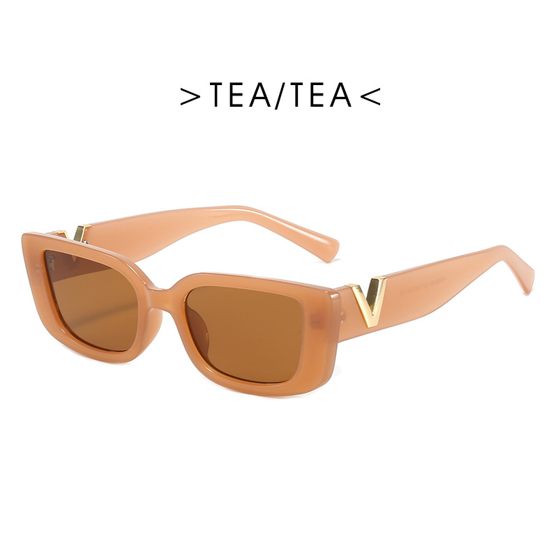 Cross-Border Fashion New Sunglasses Fashion Simple Square Hip Hop Glasses Internet Celebrity Same Style Street Shooting Sun-Resistant Sunglasses Women