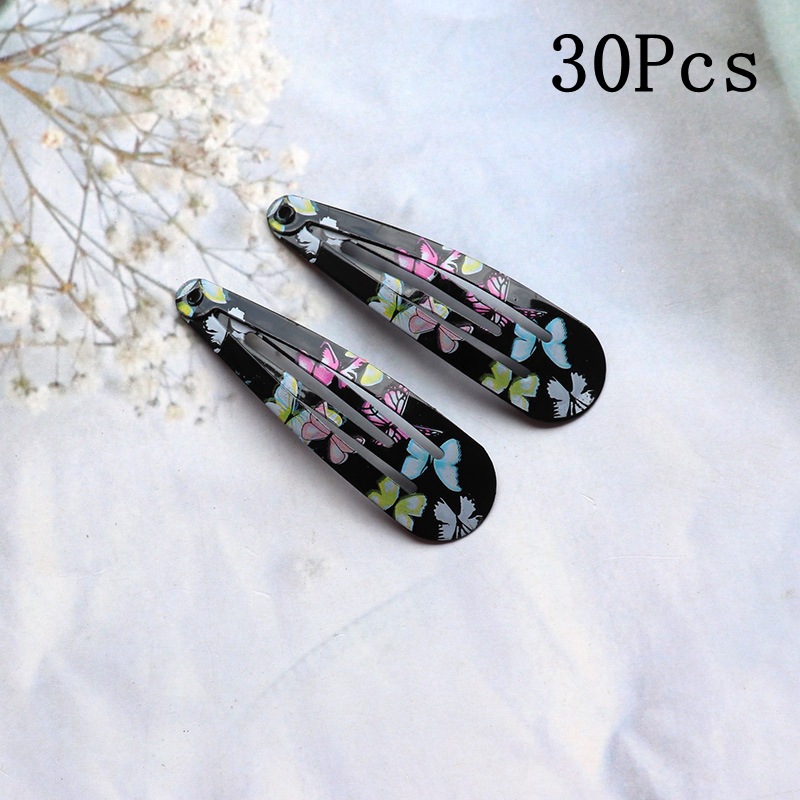 Cross-Border Children Barrettes Girls Internet Influencer Hairpin Paint Printing BB Clip Shredded Hair Bangs Clip Hairware Suit