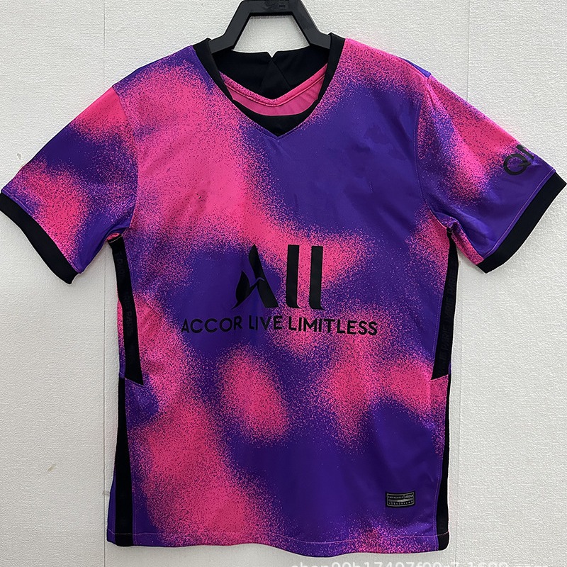 2021巴黎圣日耳曼球衣短袖10号内马尔姆巴佩粉色足球服-阿里巴巴
