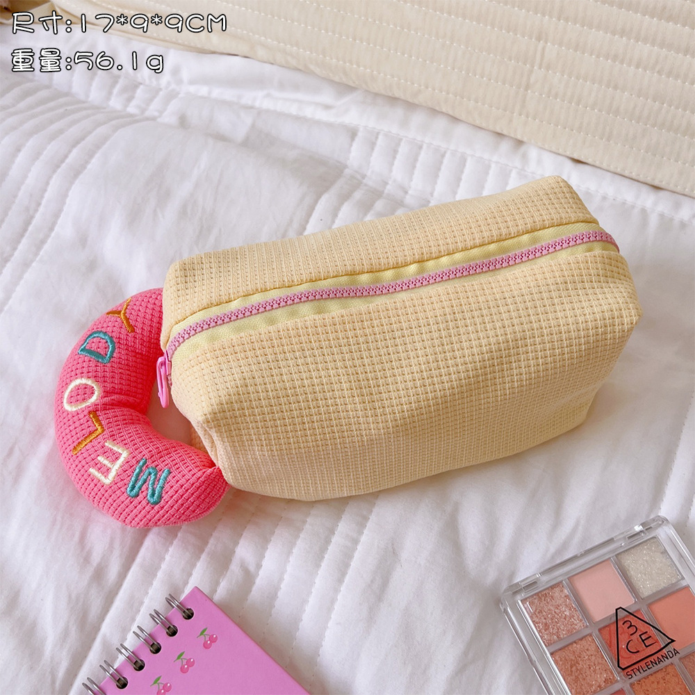 Tengyi Youpin Macaron Color Pencil Case Student Large Capacity Fabric Stationery Case Simple Contrast Color Pencil Box Stationery Box