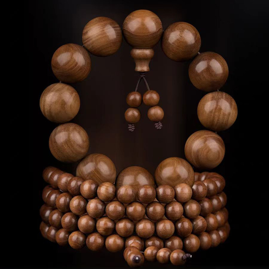 印度老山檀香高油性老料108颗佛珠手串老山檀文玩男女2.