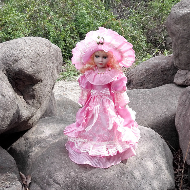 41厘米俄罗斯陶瓷洋娃娃家居美屋装饰摆件欧美出口收藏少女心礼物