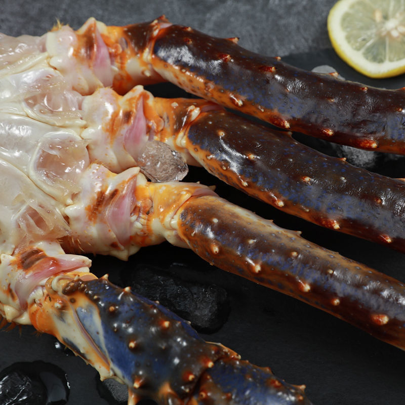 生冻帝王蟹腿俄罗斯帝王蟹脚蟹肉棒速冻海鲜冷冻蟹腿肉质鲜美鲜嫩