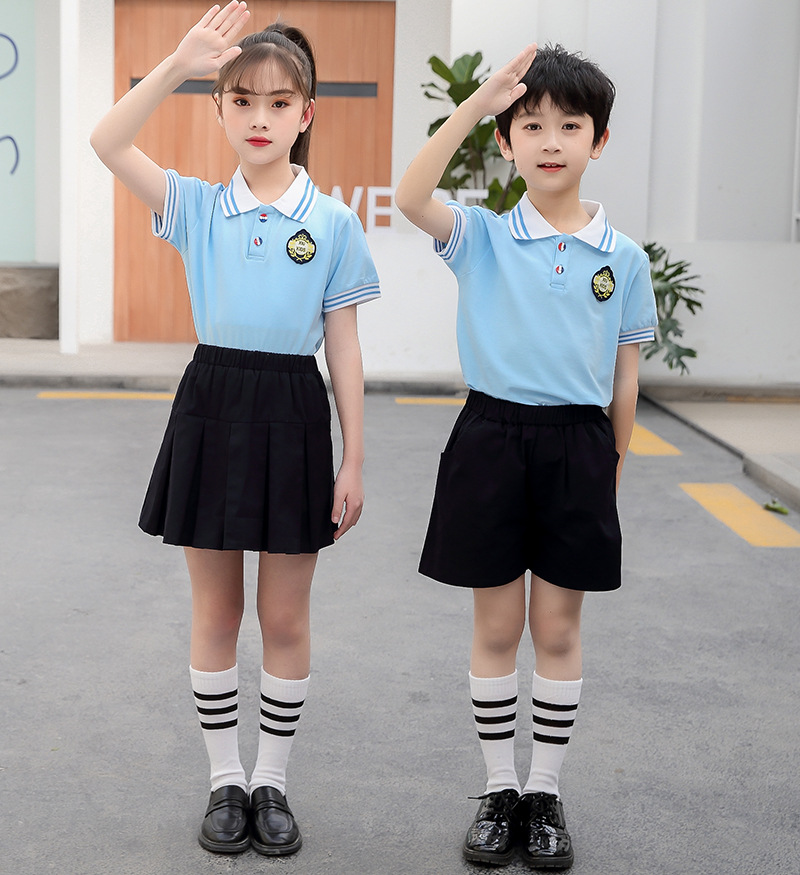 夏装小学生校服裙英伦学院风儿童毕业班服短袖套装幼儿园夏季园服