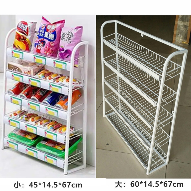 超市收银前台小货架带标牌多层药店置物架便利店口香糖零食展示架